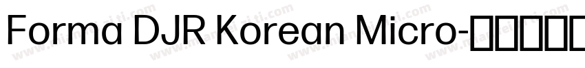 Forma DJR Korean Micro字体转换